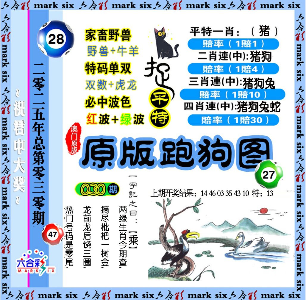 2025030期原版跑狗图