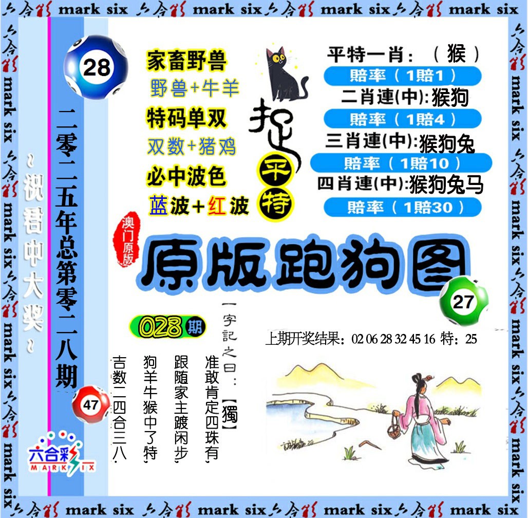 2025028期原版跑狗图