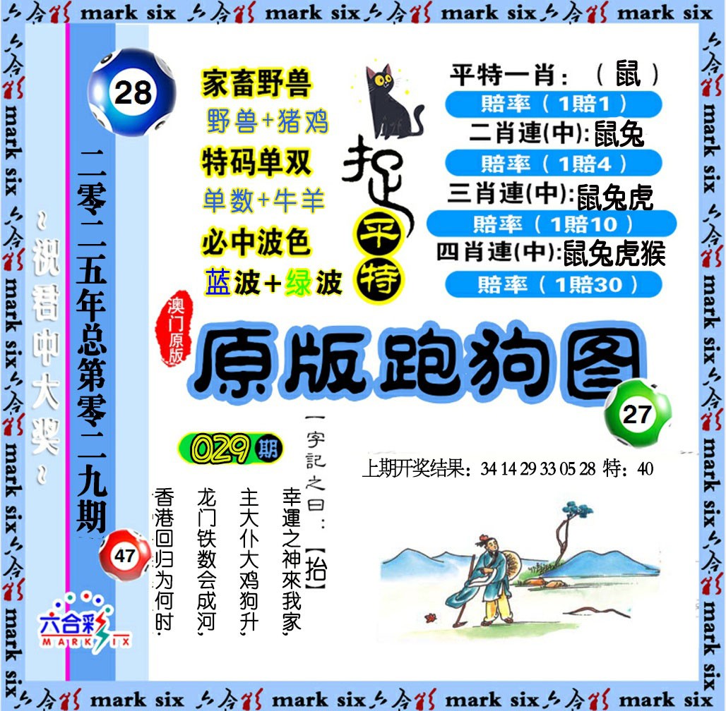 2025029期原版跑狗图