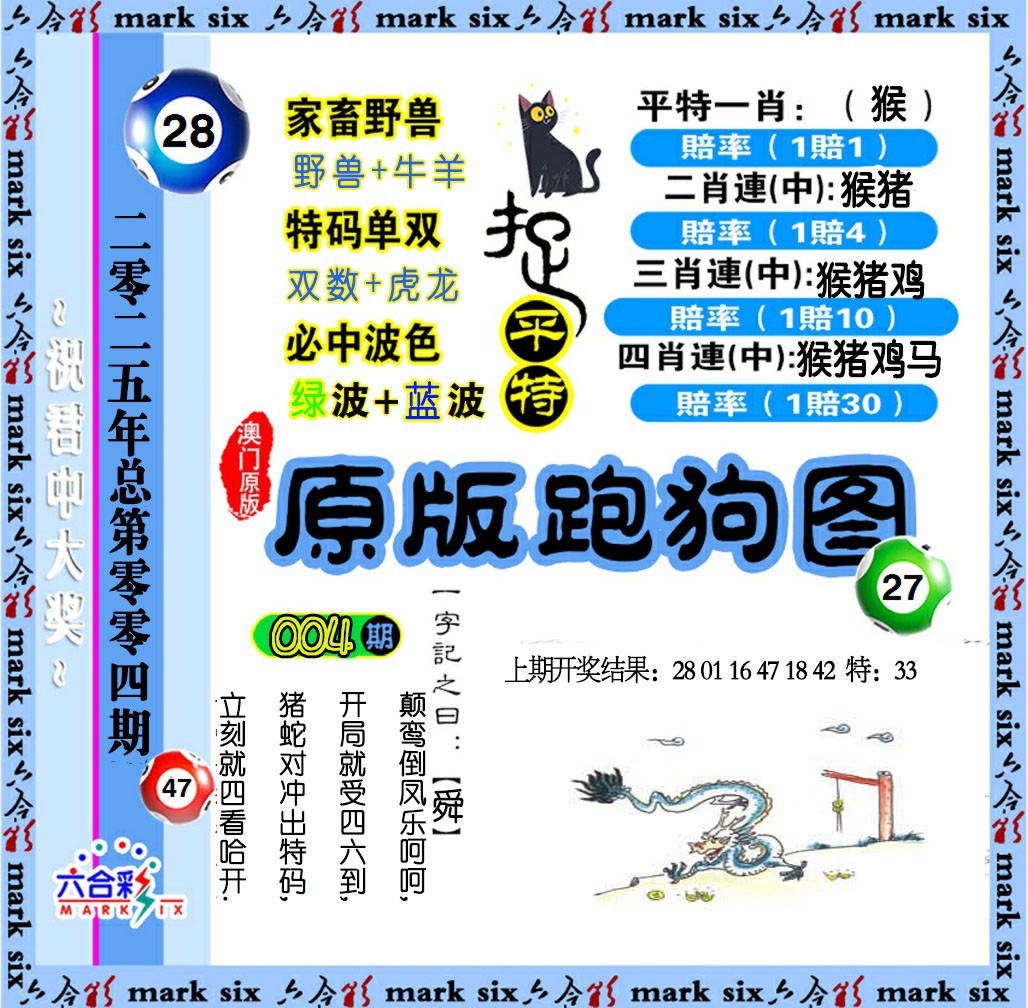 2025004期原版跑狗图