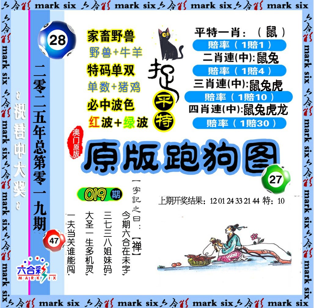 2025019期原版跑狗图