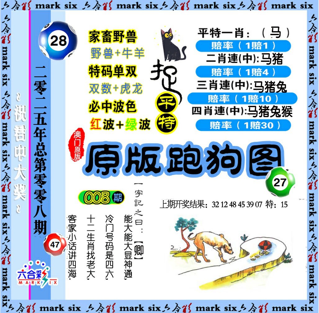 2025008期原版跑狗图