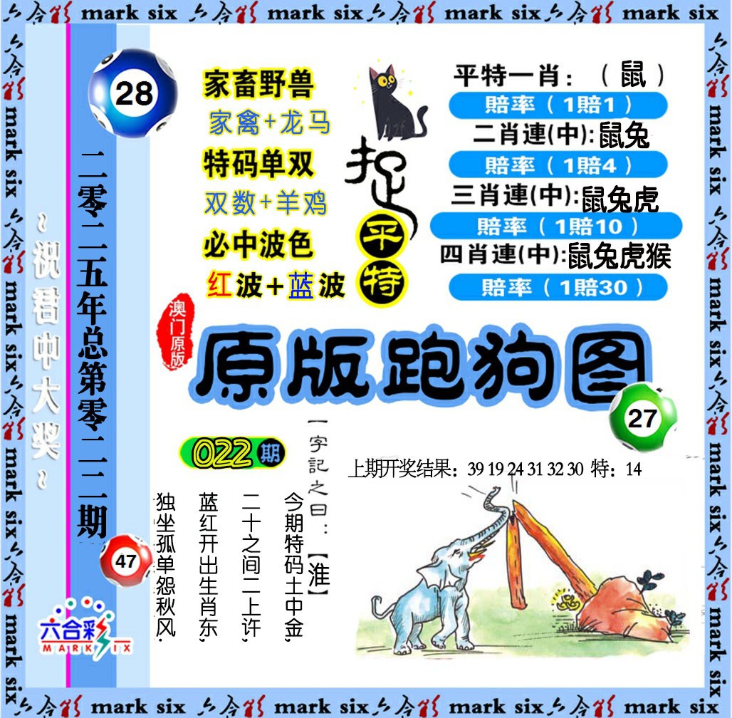 2025022期原版跑狗图