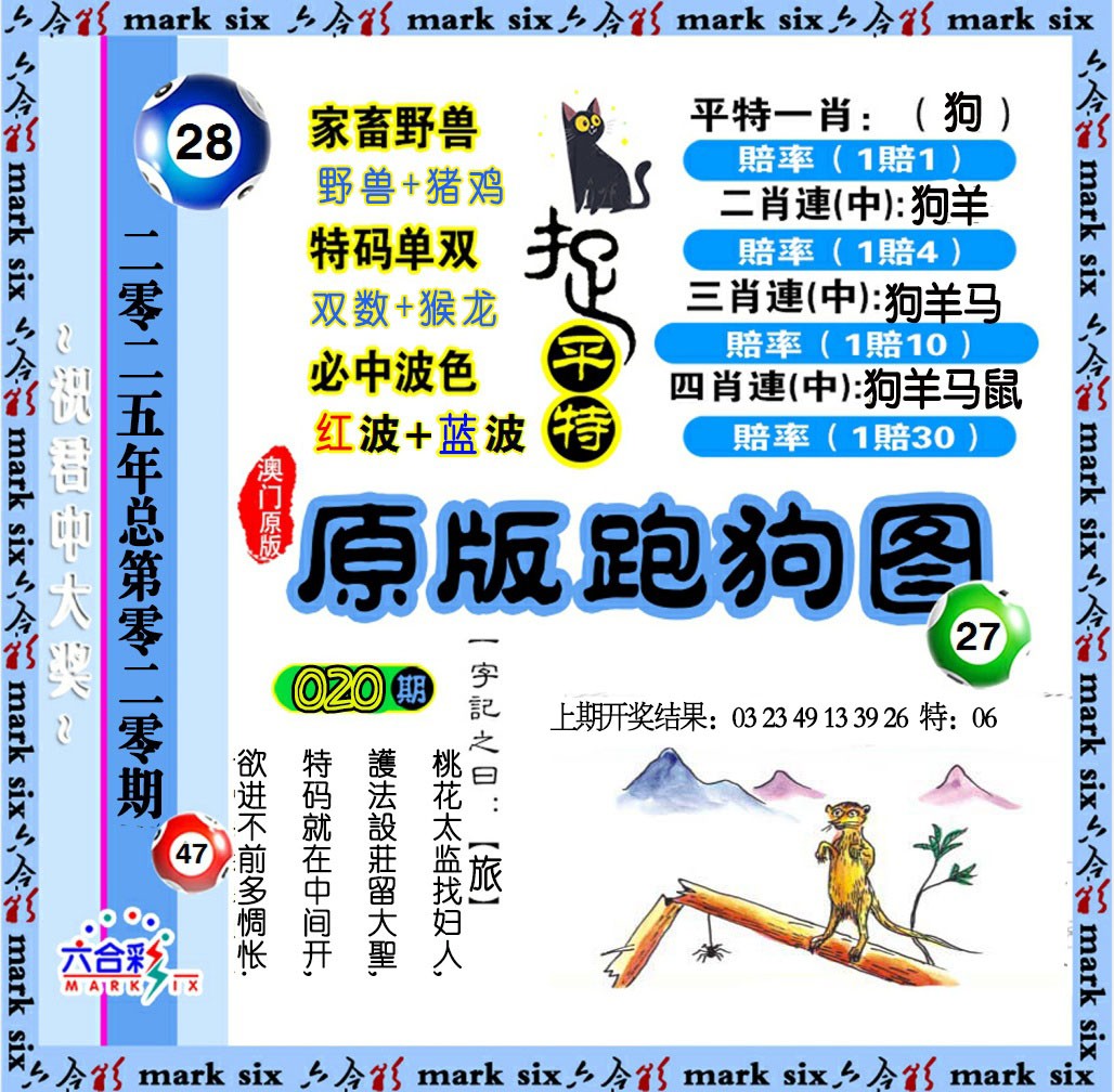 2025020期原版跑狗图