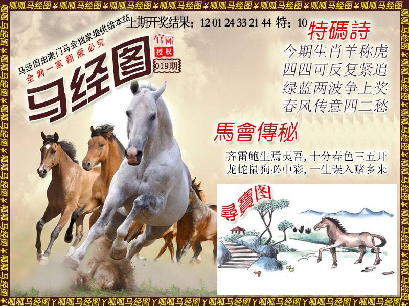 2025019期马经1