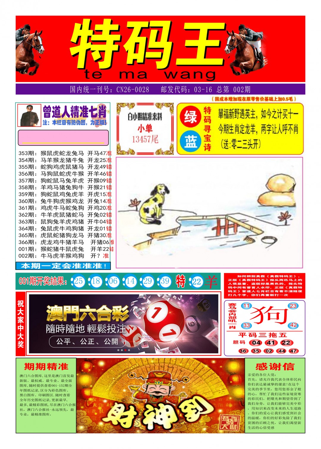 2025002期特码王A