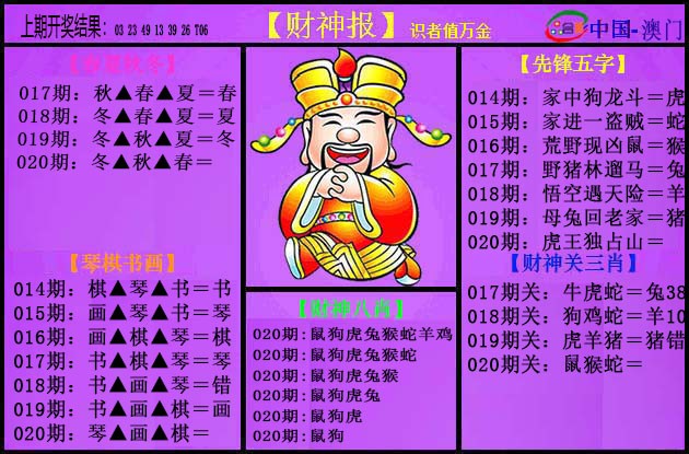 2025020期紫财神