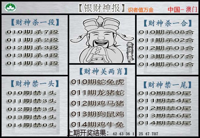 2025014期银财神