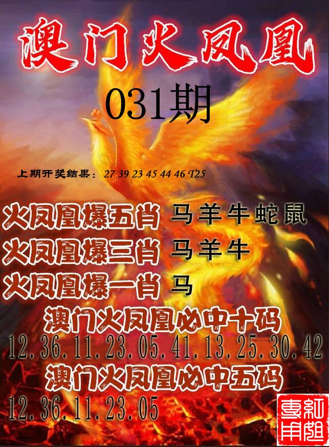 2025031期火凤凰