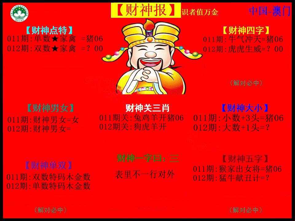 2025012期红财神
