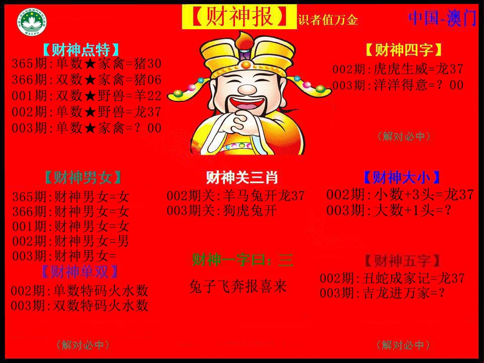 2025003期红财神