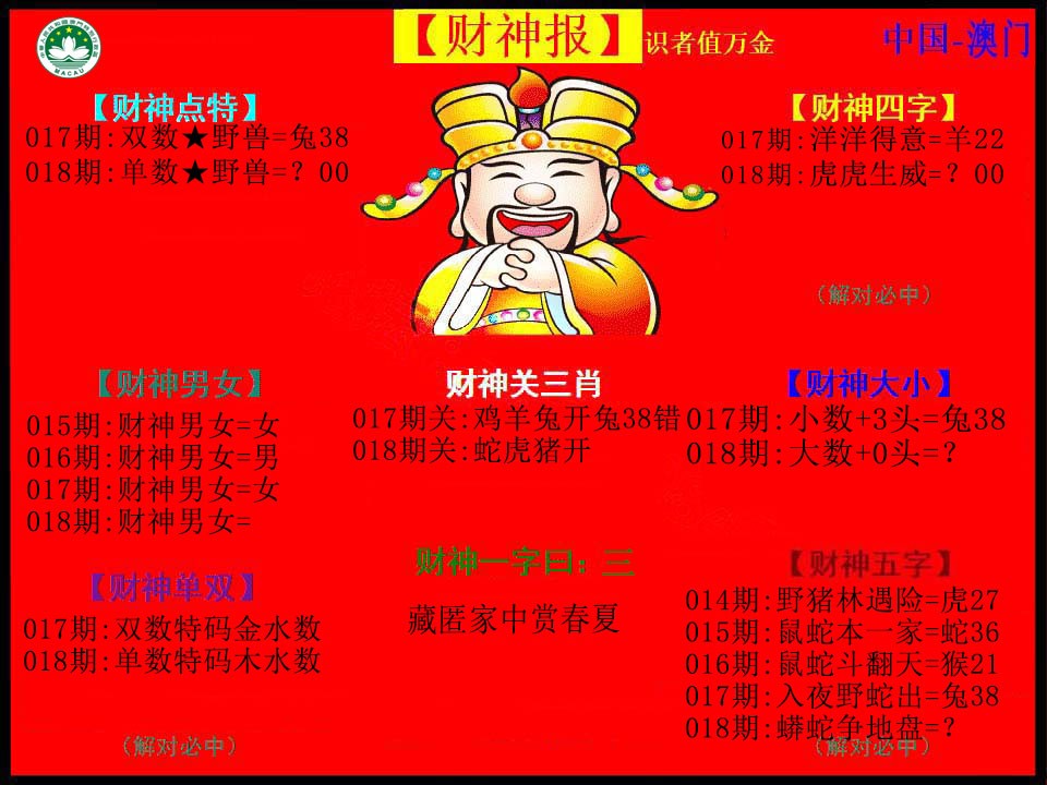 2025018期红财神