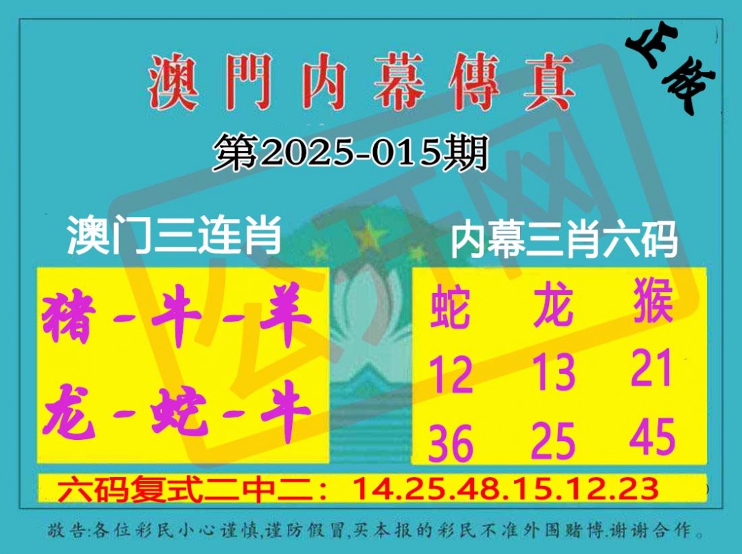 2025015期内幕传真三肖版