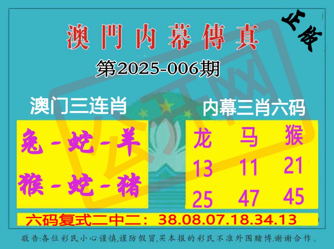 2025006期内幕传真三肖版