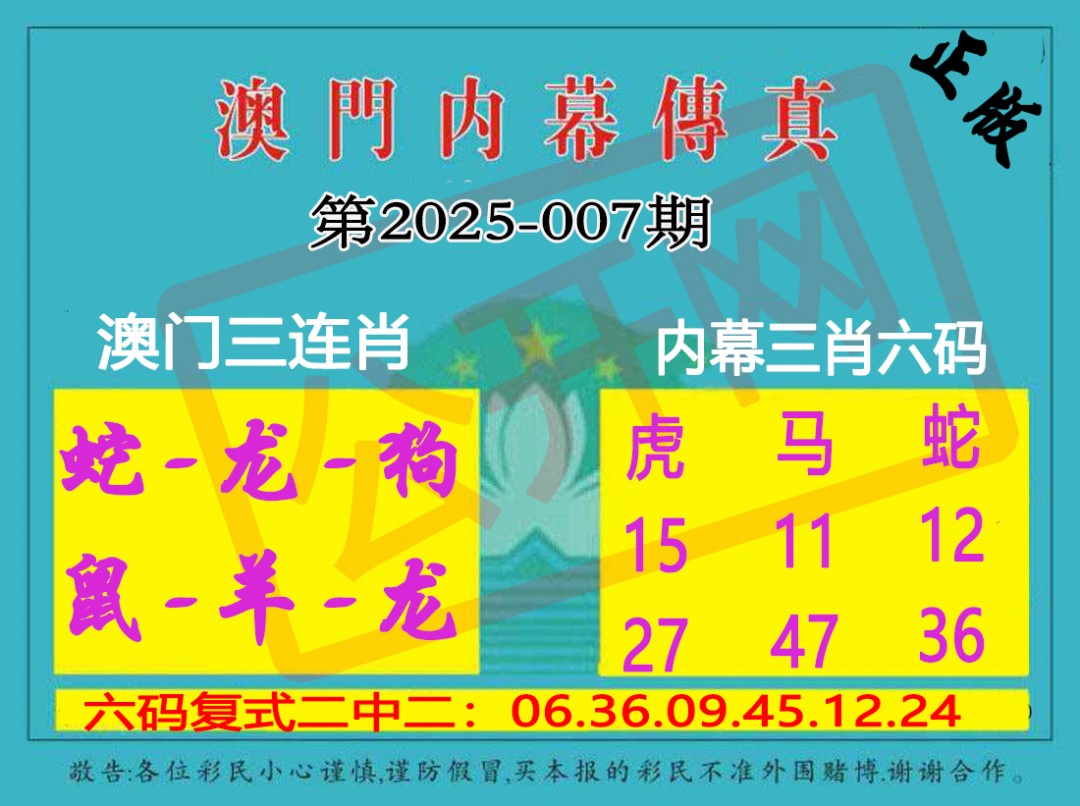 2025007期内幕传真三肖版