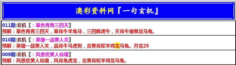 2025011期澳门一句玄机