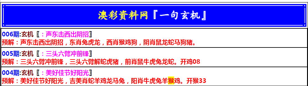 2025006期澳门一句玄机