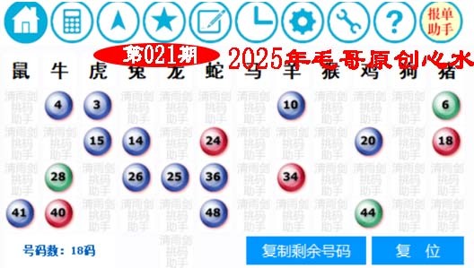 2025021期毛哥心水
