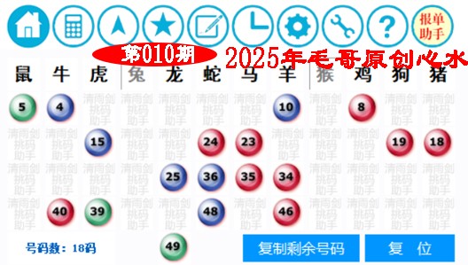 2025010期毛哥心水