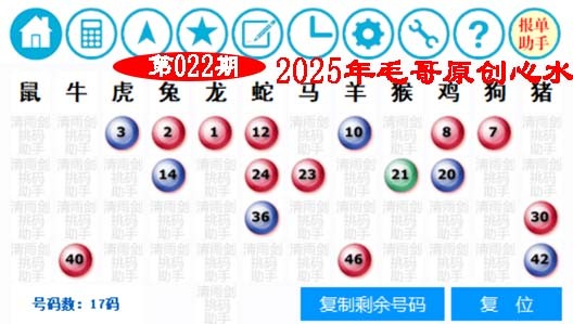 2025022期毛哥心水