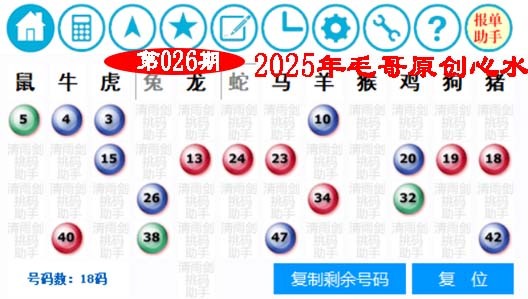 2025026期毛哥心水