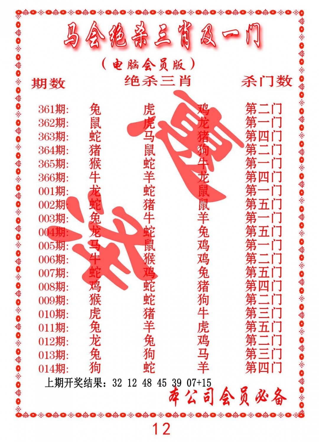 2025008期马会绝杀三肖及一门