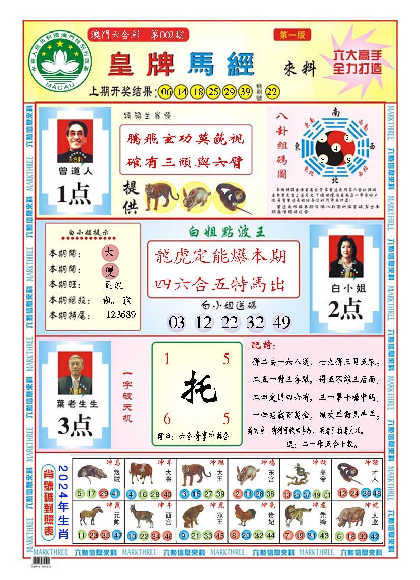 2025002期皇版马经A