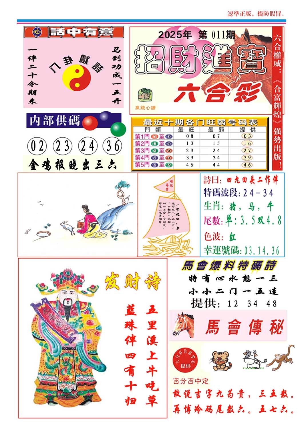 2025011期招财进宝