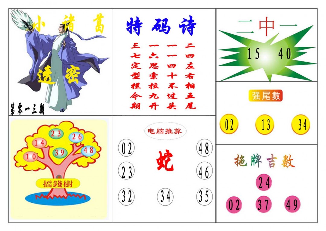 2025013期小诸葛