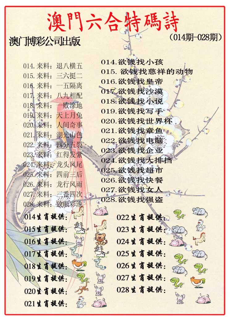 2025028期内部特码诗