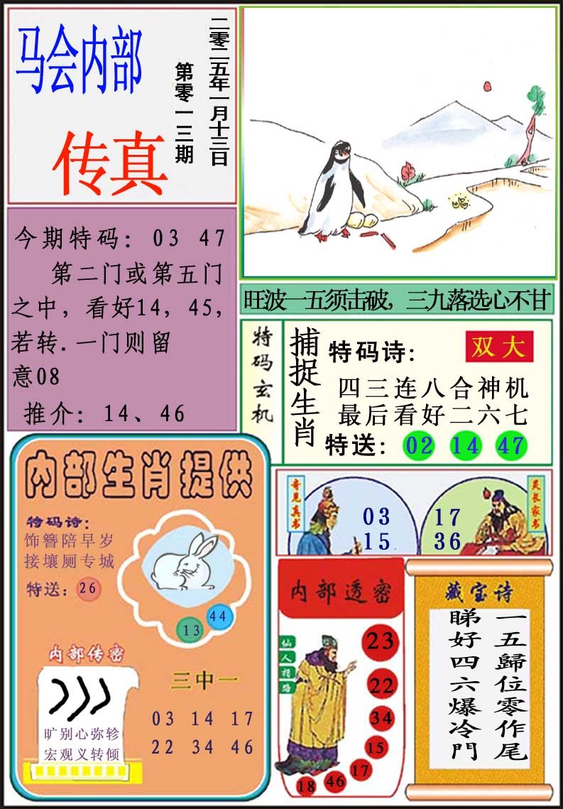 2025013期马会内部传真