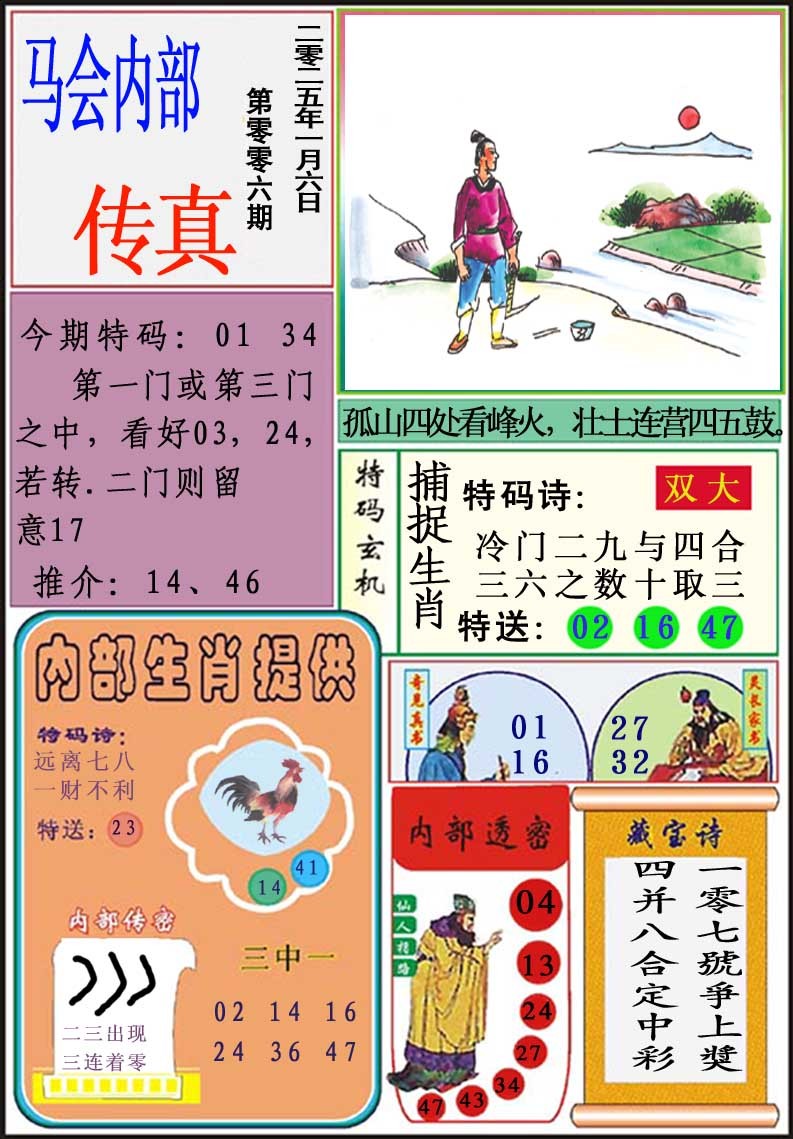 2025006期马会内部传真