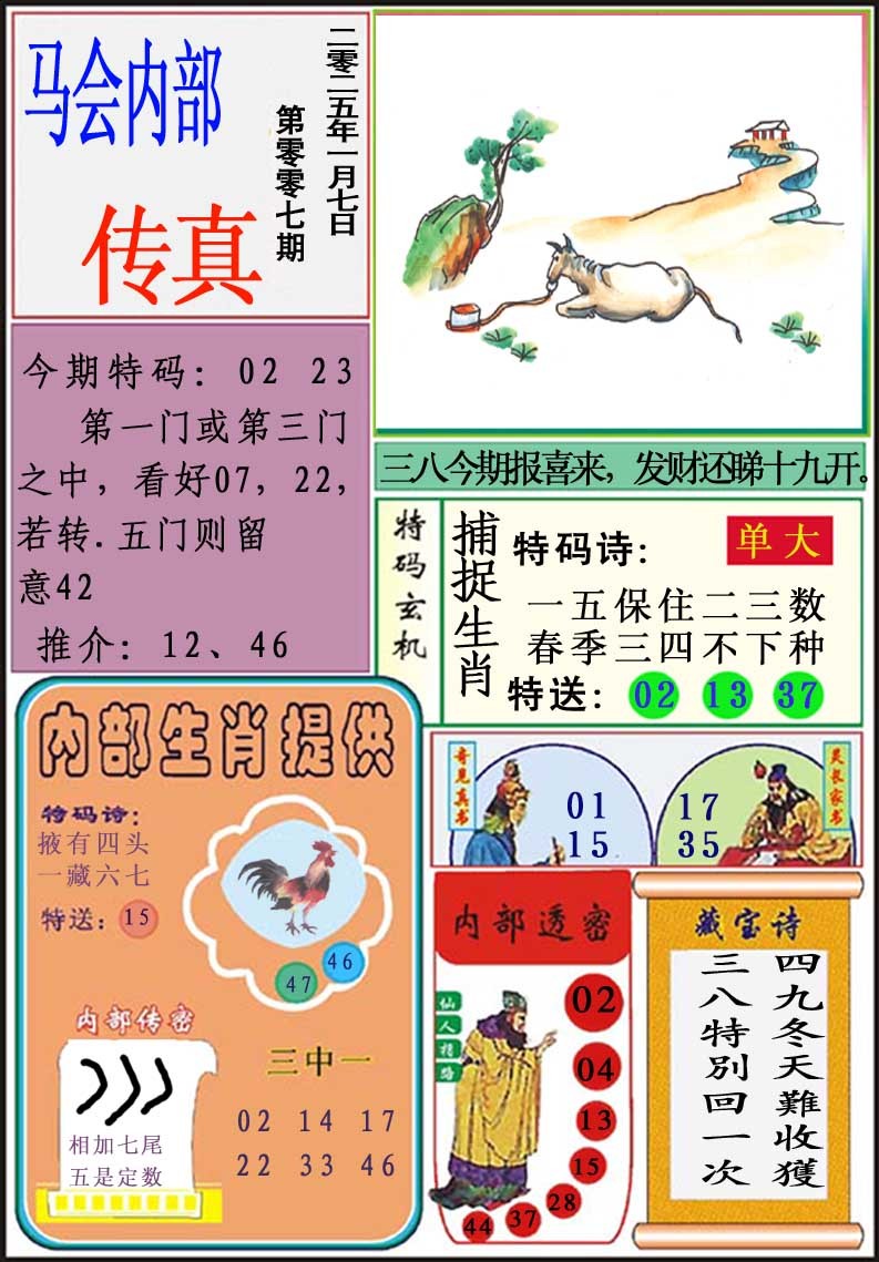2025007期马会内部传真