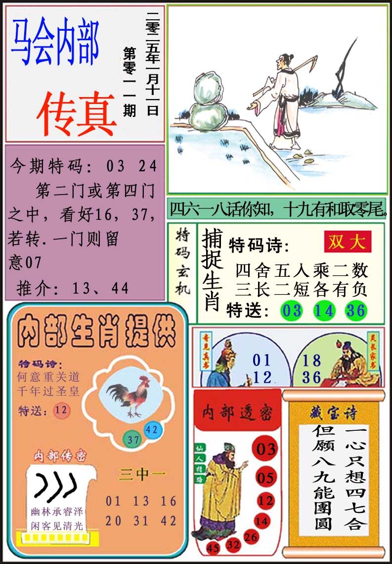 2025011期马会内部传真