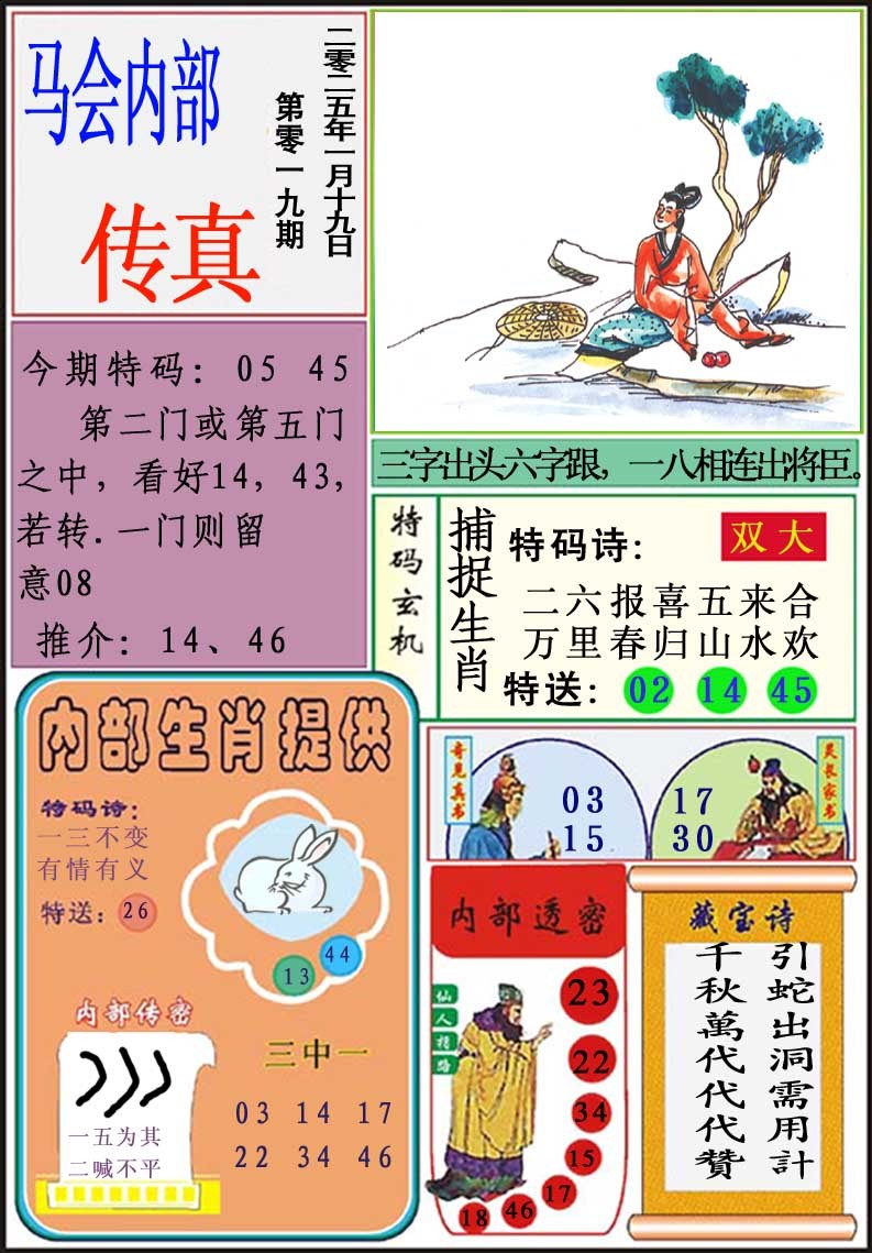 2025019期马会内部传真