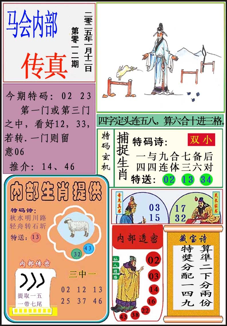 2025012期马会内部传真