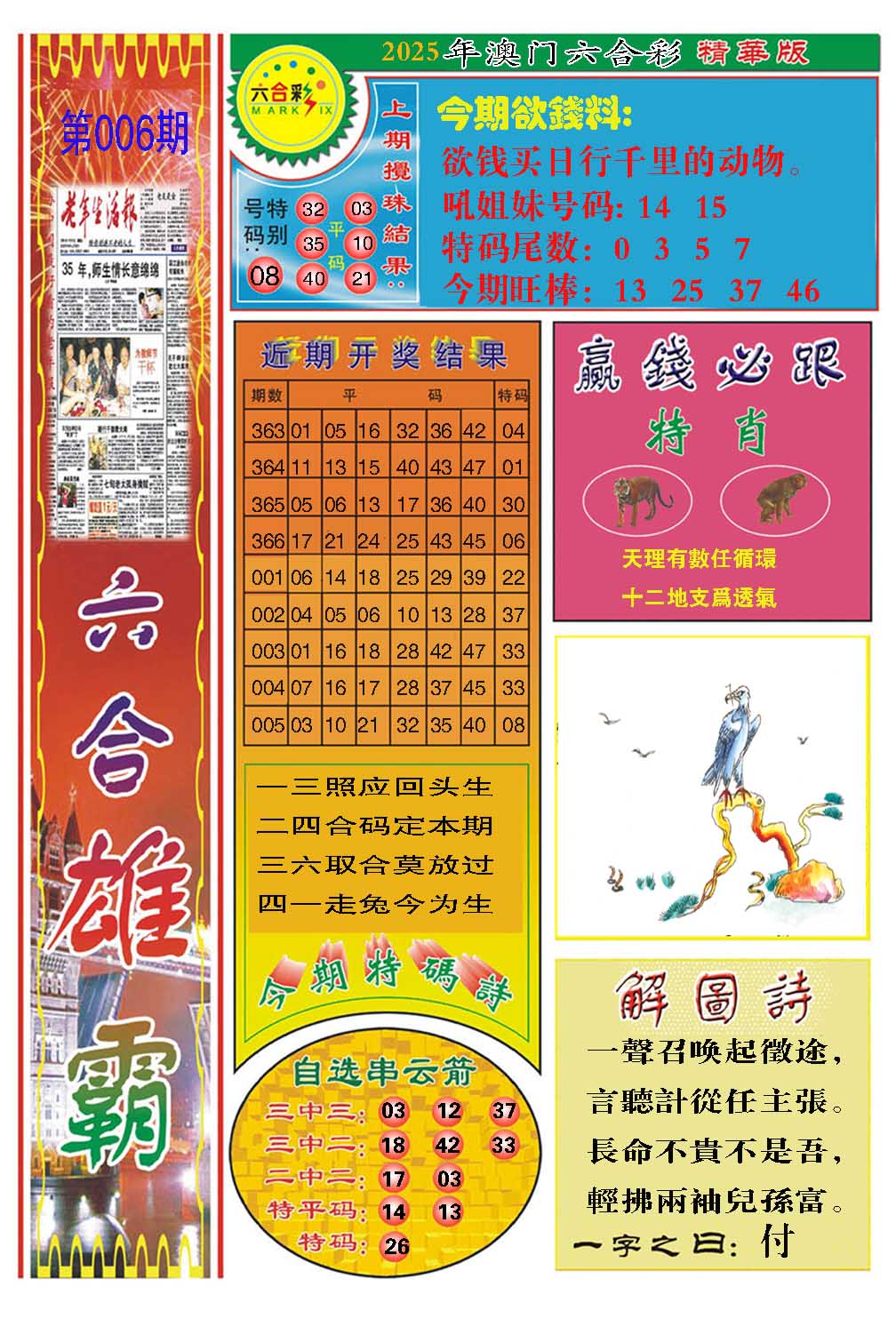 2025006期六合雄霸