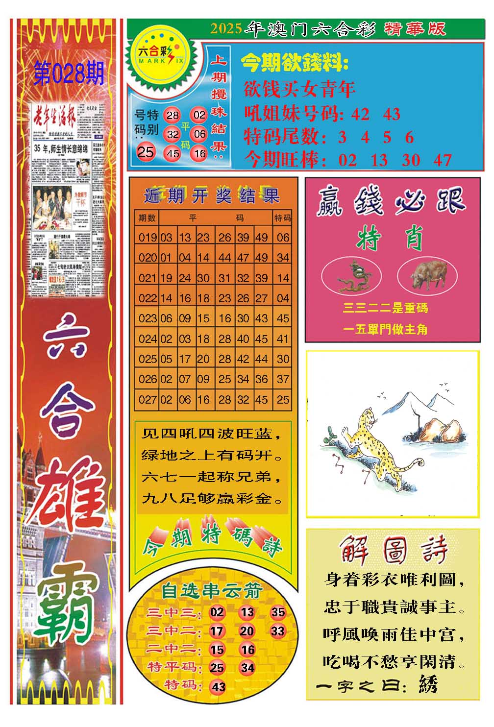 2025028期六合雄霸