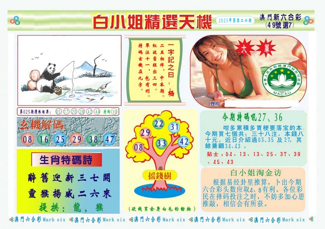 2025026期白小姐精选玄机A