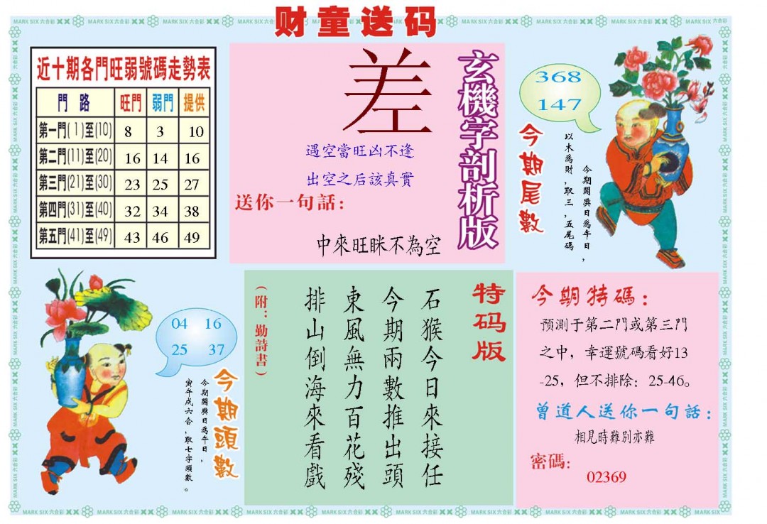 2025019期财童送宝B