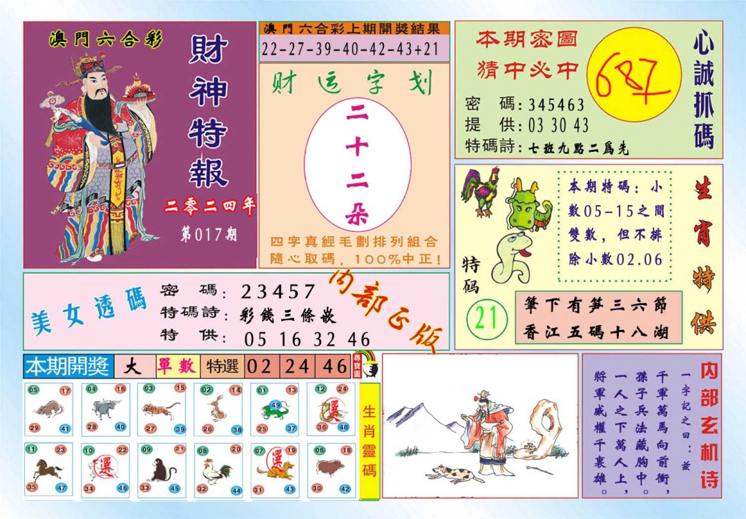2025017期财神特报