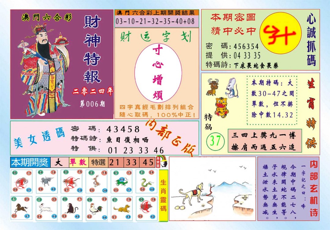 2025006期财神特报