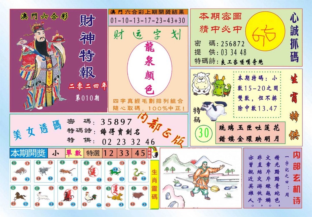 2025010期财神特报