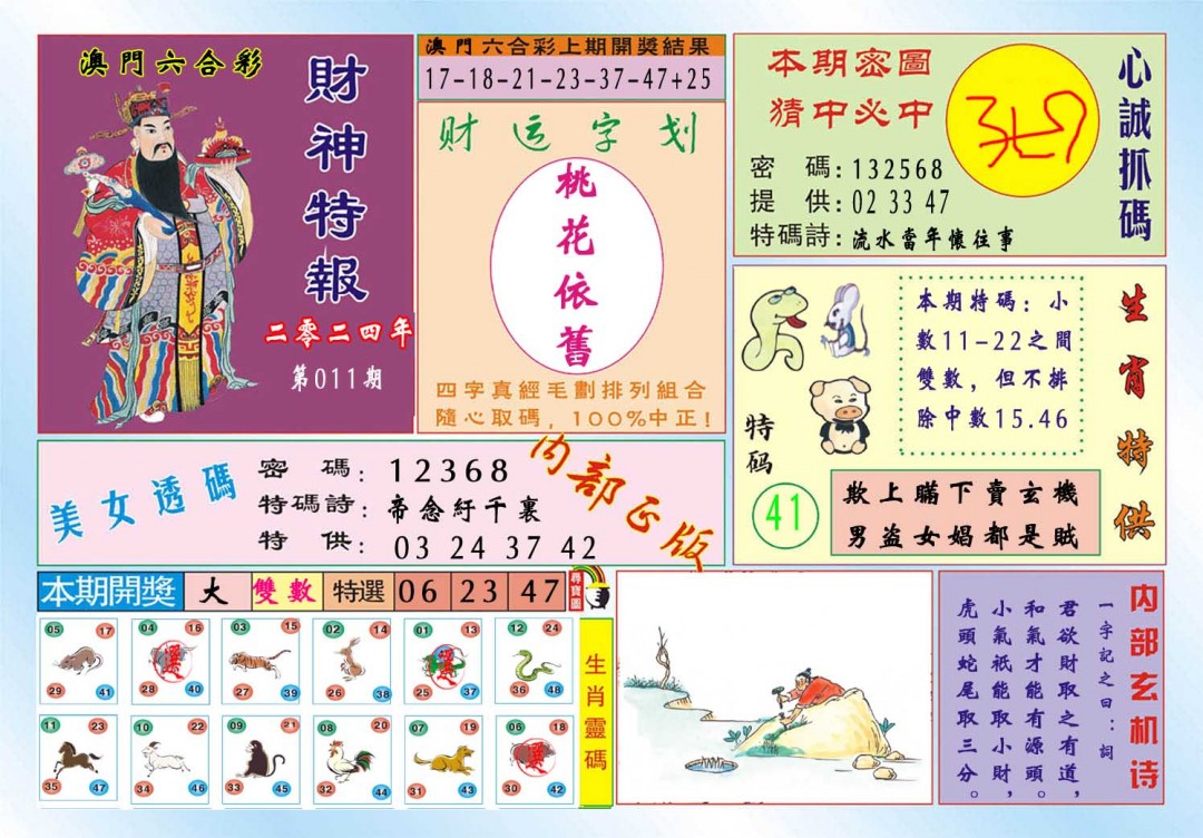 2025011期财神特报