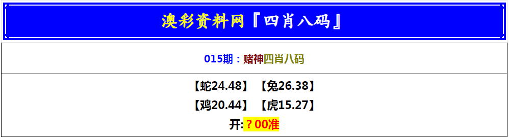 2025015期赌神四肖八码
