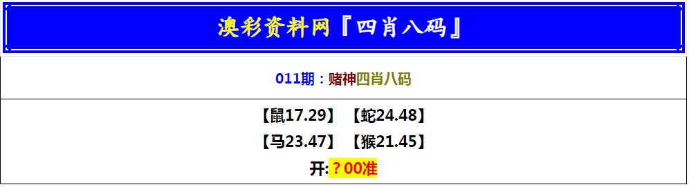 2025011期赌神四肖八码