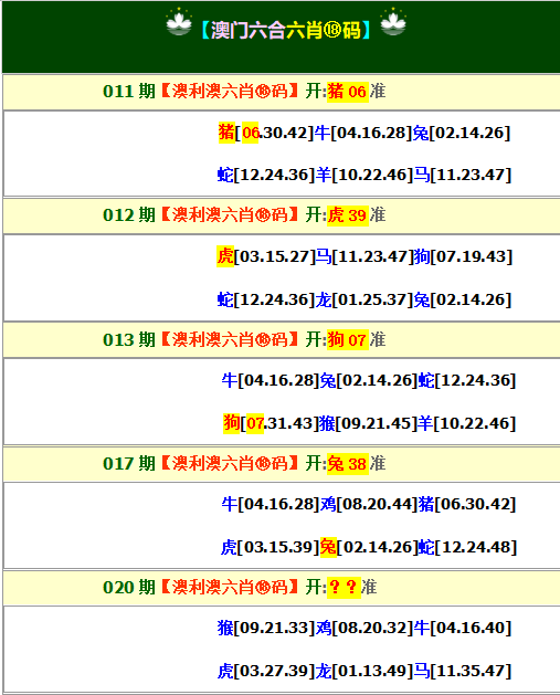2025020期澳利澳六肖18码