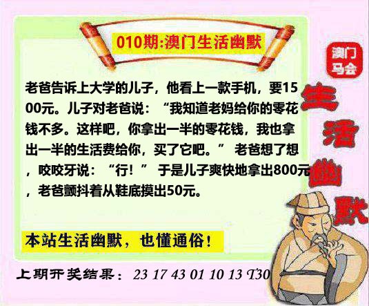 2025010期马会生活幽默另版