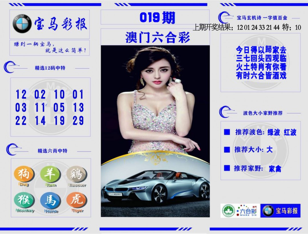 2025019期宝马彩报