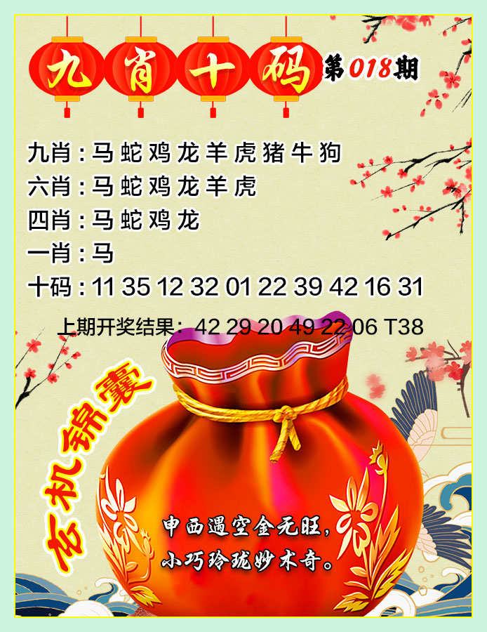 2025018期九肖十码